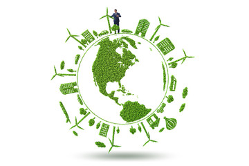 Concept of clean energy and environmental protection