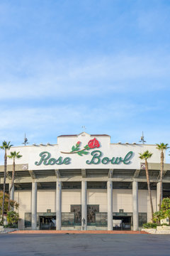 The Rose Bowl Stadium Exterior and Logo