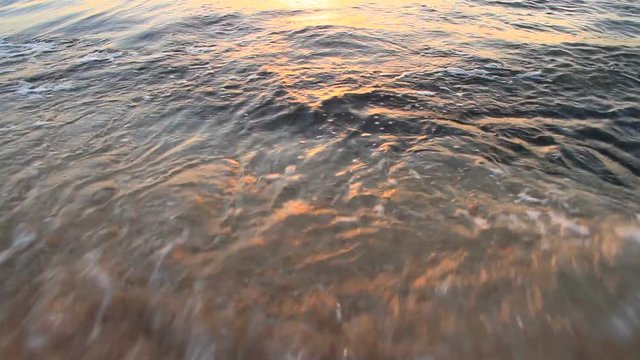 Tilt shot of sunset over sea, Motobu, Kunigami, Okinawa