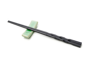 Chopsticks on white background 