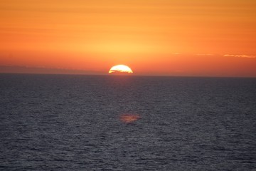 sunset over sea