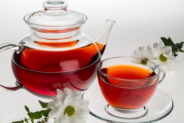 Tea and flowers