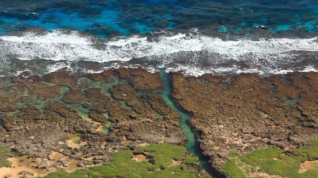 Reef seen from the observation platform of Hiya Banta, Japan