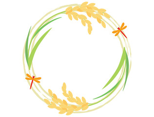 稲8　稲穂　フレーム © Rica Nohara