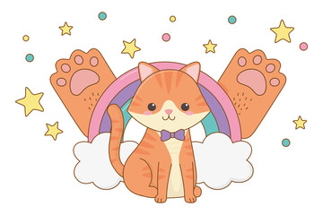 Isolated cat cartoon design vector illustrator