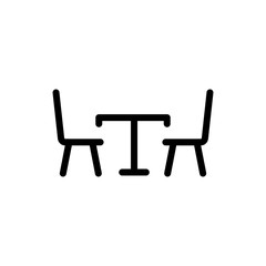 Table with chairs icon vector symbol illustration