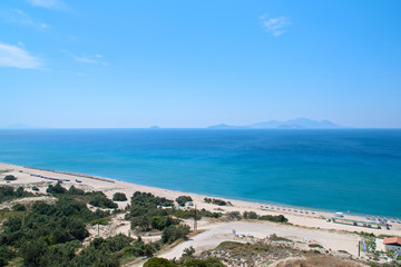 Naklejka na ściany i meble Landscape shot in Agios Stefanos on the island Kos in Greece
