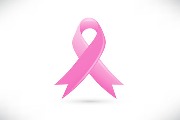 Breast cancer awareness ribbon logo vector