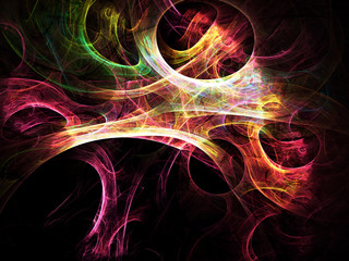 red abstract fractal background 3d rendering illustration