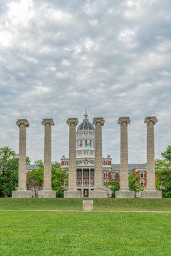 Lonic Columns And Jesse Hall At The University Of Missouri