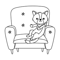 Dog cartoon design vector illustrator