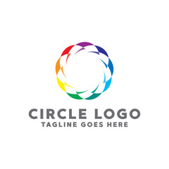 Colorful Circle Logo. Modern Forms and Abstract Colorful Circles Icons and Symbols.