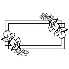 Decorative for leaf floral frames blossom. Vector