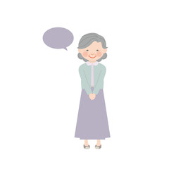 にっこり笑う高齢女性（おばあちゃん）