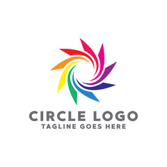 Colorful Circle Logo. Modern Forms and Abstract Colorful Circles Icons and Symbols.