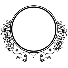 Texture of wreath frames, isolated on white background. Vector