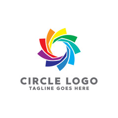 Colorful Circle Logo. Modern Forms and Abstract Colorful Circles Icons and Symbols.