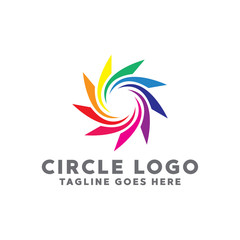 Fototapeta na wymiar Colorful Circle Logo. Modern Forms and Abstract Colorful Circles Icons and Symbols.