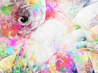 Fototapeta premium rainbow abstract fractal background 3d rendering illustration