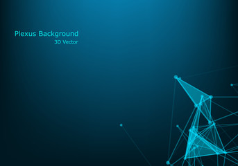 Molecular structure. Connected lines with dots. Chemistry, medicine, science, technology. Geometric abstract background. Polygonal Cyber Structure. Data Connection Concept.