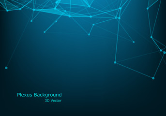 Geometric graphic background molecule and communication. Big data complex with compounds. Perspective backdrop. Minimal array Big data. Digital data visualization. Scientific vector illustration