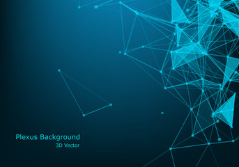 Network connection dots and lines. Technology background. Plexus. Big data background.