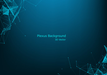 Network connection dots and lines. Technology background. Plexus. Big data background. Illustration.