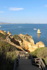 sea landscape, blue sky 