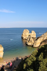 sea landscape, blue sky 