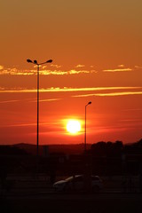 SUNSET SKY SUN SUNRISE ORANGE