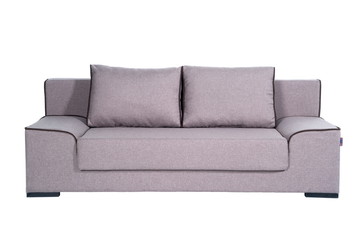Folding sofa standing on a white background isolated