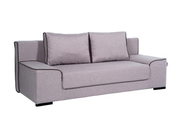 Folding sofa standing on a white background isolated