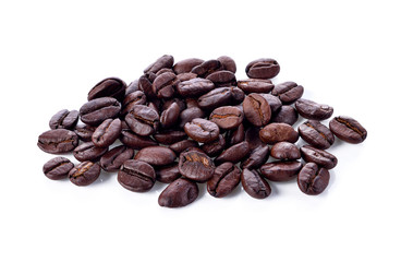 Coffee beans isolated on white background