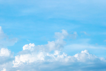 The white clouds in the sky in the afternoon.