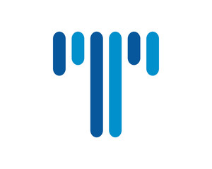 T letter line logo template 3