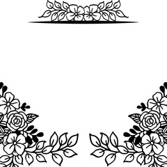 Wallpaper greeting card and invitation card, design floral frame, beautiful and elegant style. Vector