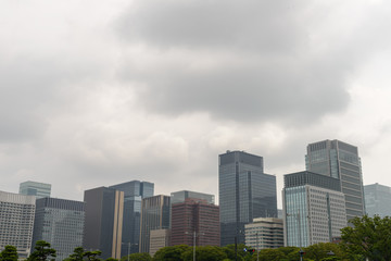 Fototapeta premium Cityscape - High-rise buildings on afternoon time in Tokyo, Japan.