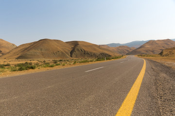 Road to the mountains. Xizi, Azerbaijan, road to the mountains
