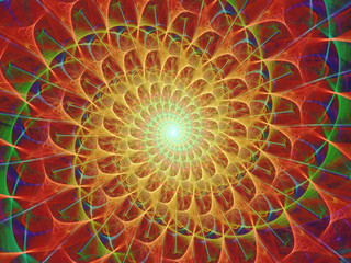 red abstract fractal background 3d rendering illustration