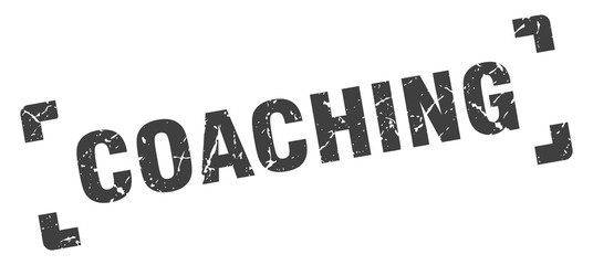 coaching stamp. coaching square grunge sign. coaching