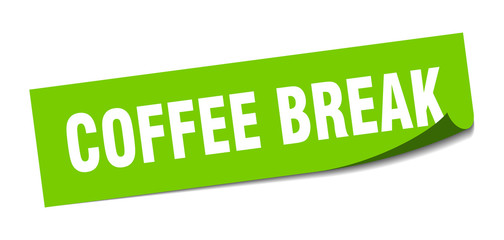 coffee break sticker. coffee break square isolated sign. coffee break