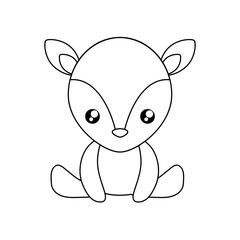 cute little reindeer baby character