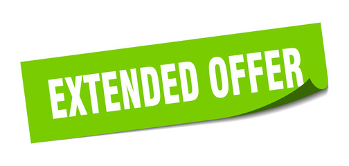 extended offer sticker. extended offer square isolated sign. extended offer