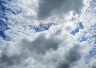 Obraz premium white clouds in the blue sky natural background beautiful nature space for write beauty environment