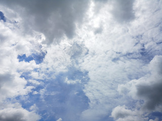 white clouds in the blue sky natural background beautiful nature space for write beauty environment