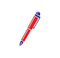 Pen icon on background for graphic and web design. Simple illustration. Internet concept symbol for website button or mobile app.