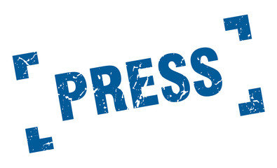 press stamp. press square grunge sign. press