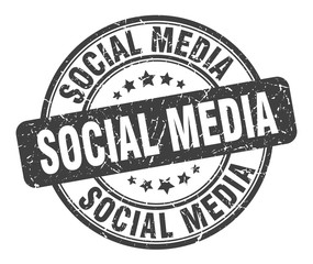 social media stamp. social media round grunge sign. social media