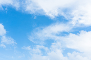 Blue sky background with clouds in sunny day.