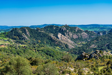 Fototapeta na wymiar View across the Jimena de la Frontera countryside, Andalusia, Spain